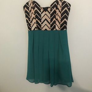 BONGO Sequined Teal Party Dress